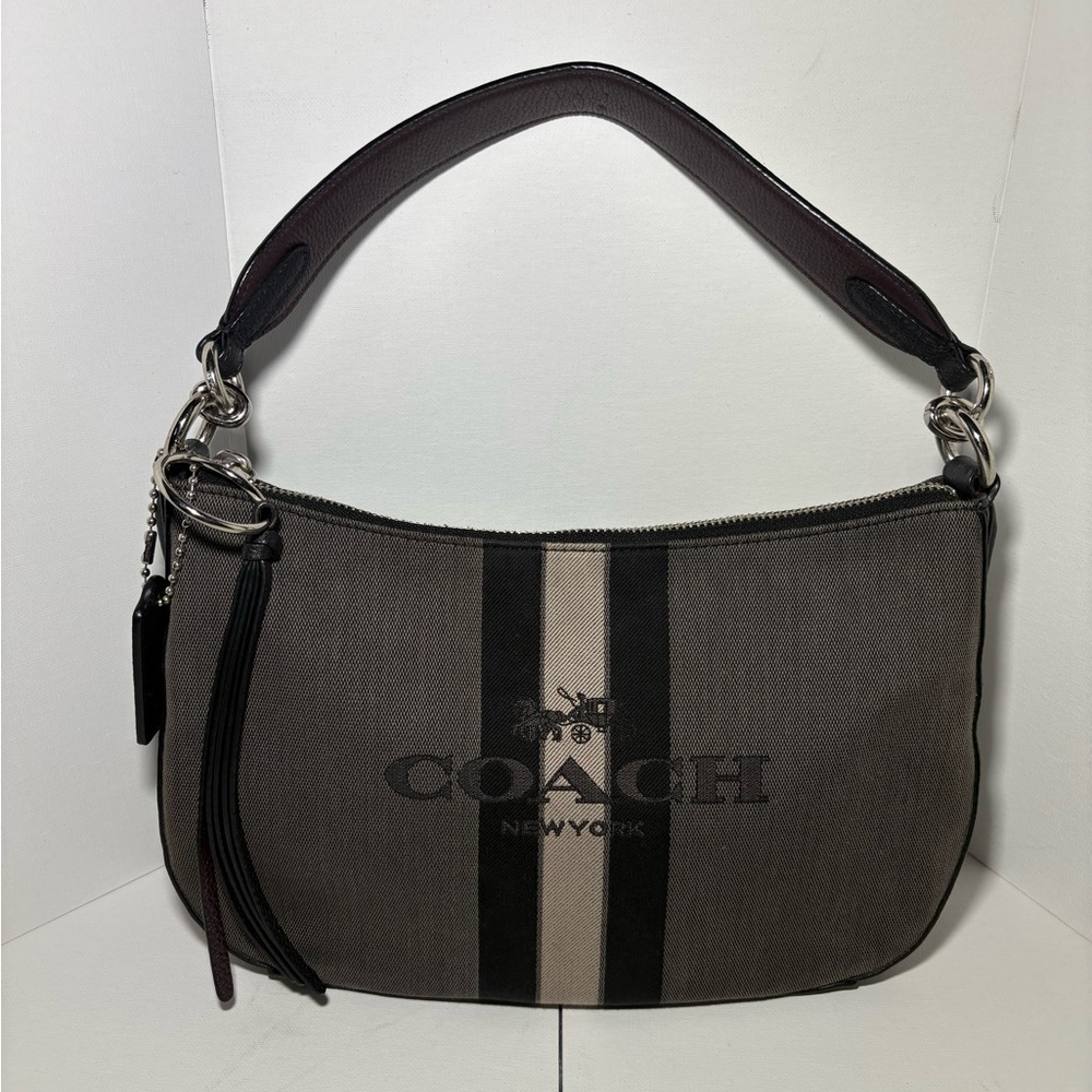 Coach Black and Cream Shoulder Bag